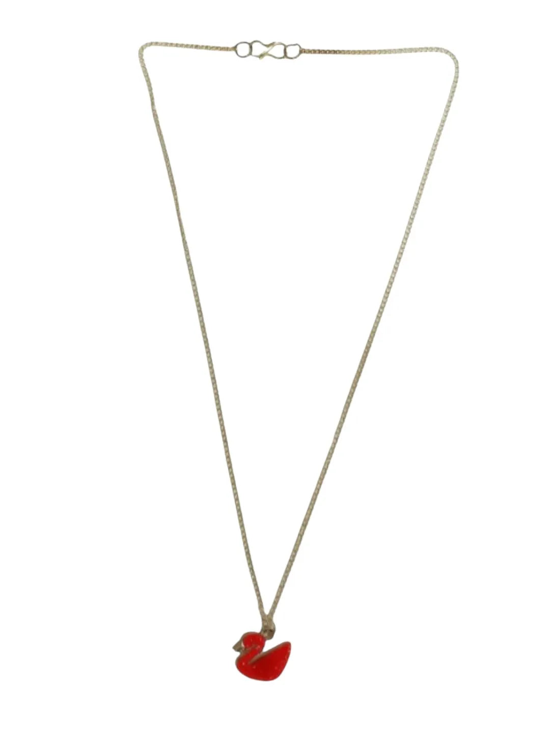 Silver-Plated Silver Stone-Studded Pendant with Chain