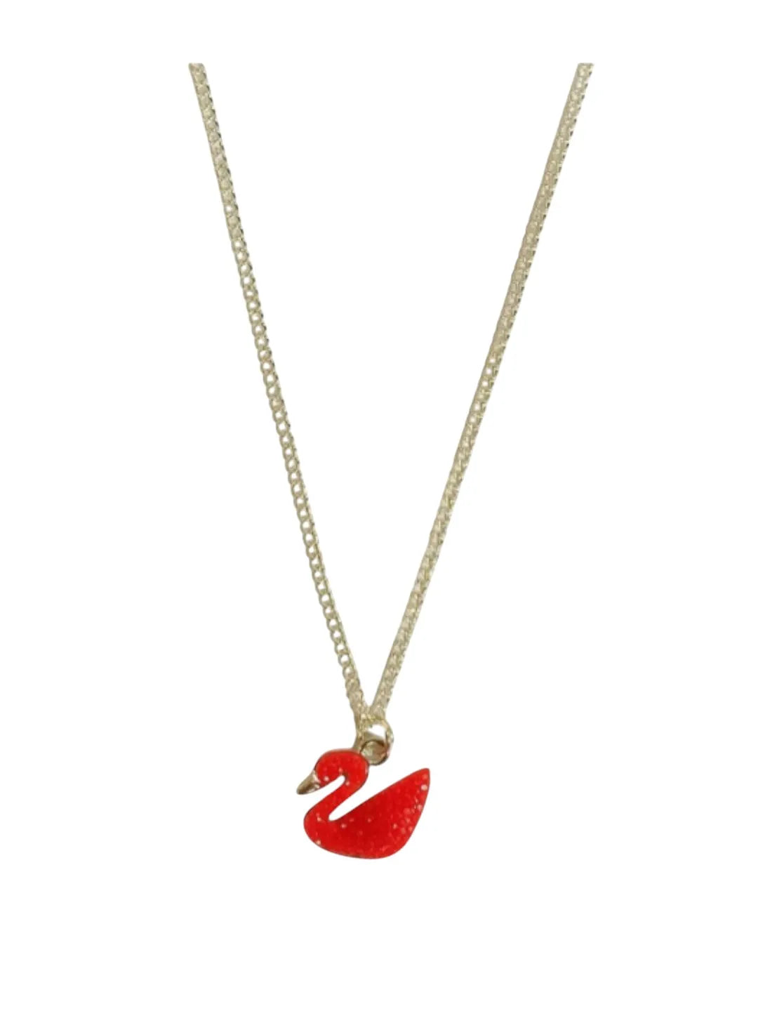 Silver-Plated Silver Stone-Studded Pendant with Chain
