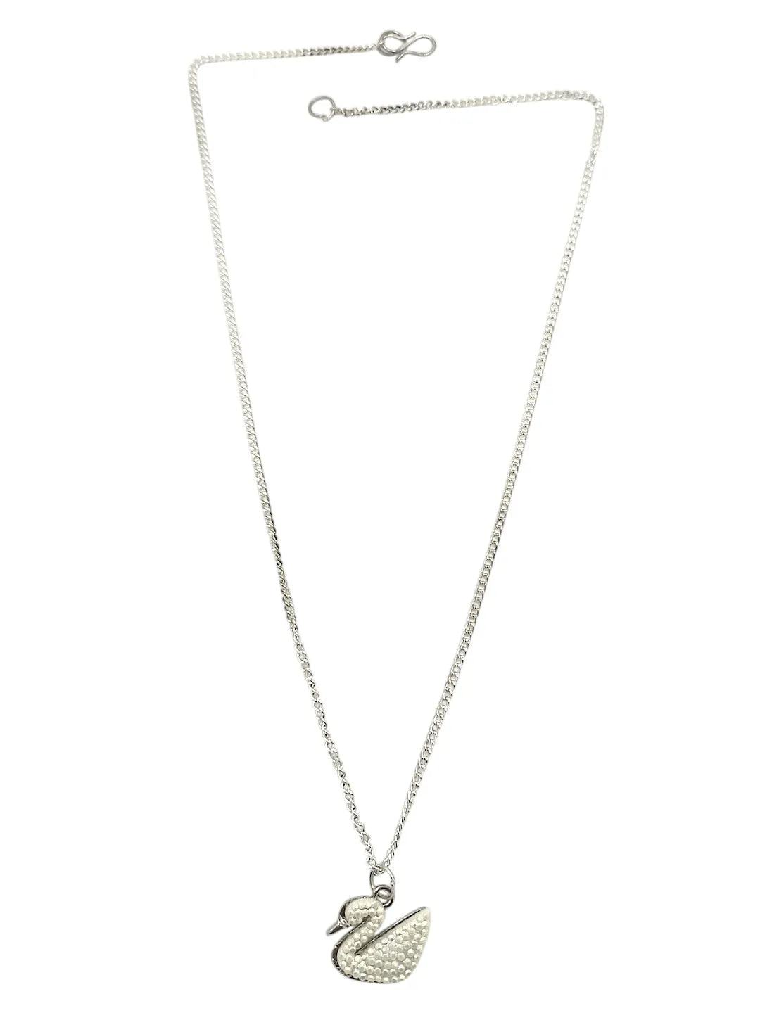 Silver-Plated Silver Stone Pendant with Chain