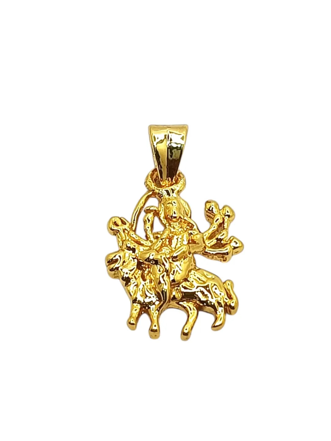 Gold-Plated Contemporary Durga Pendants