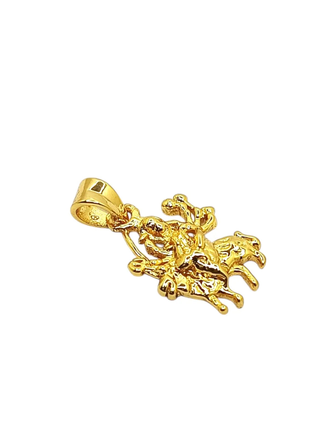Gold-Plated Contemporary Durga Pendants