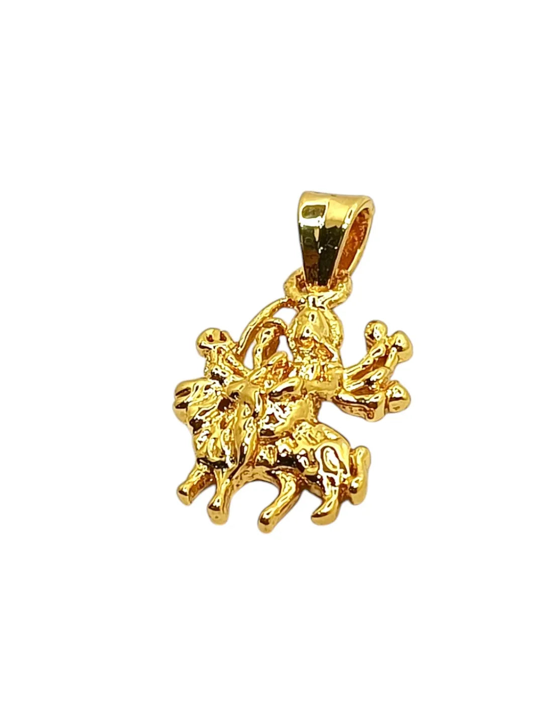 Gold-Plated Contemporary Durga Pendants