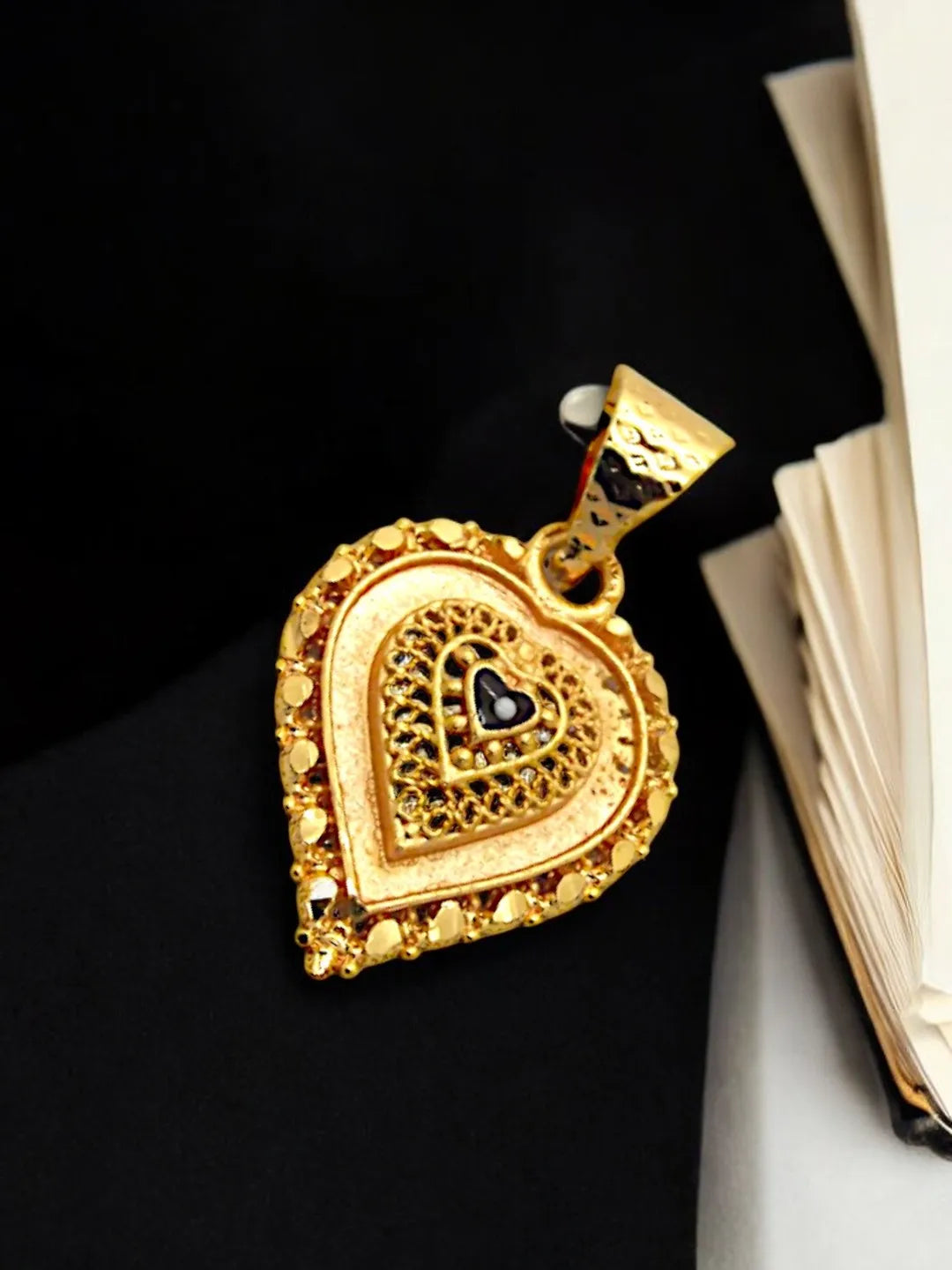 Gold-Plated Heart Shaped Pendants