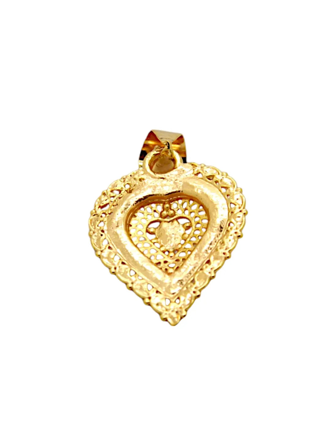 Gold-Plated Heart Shaped Pendants