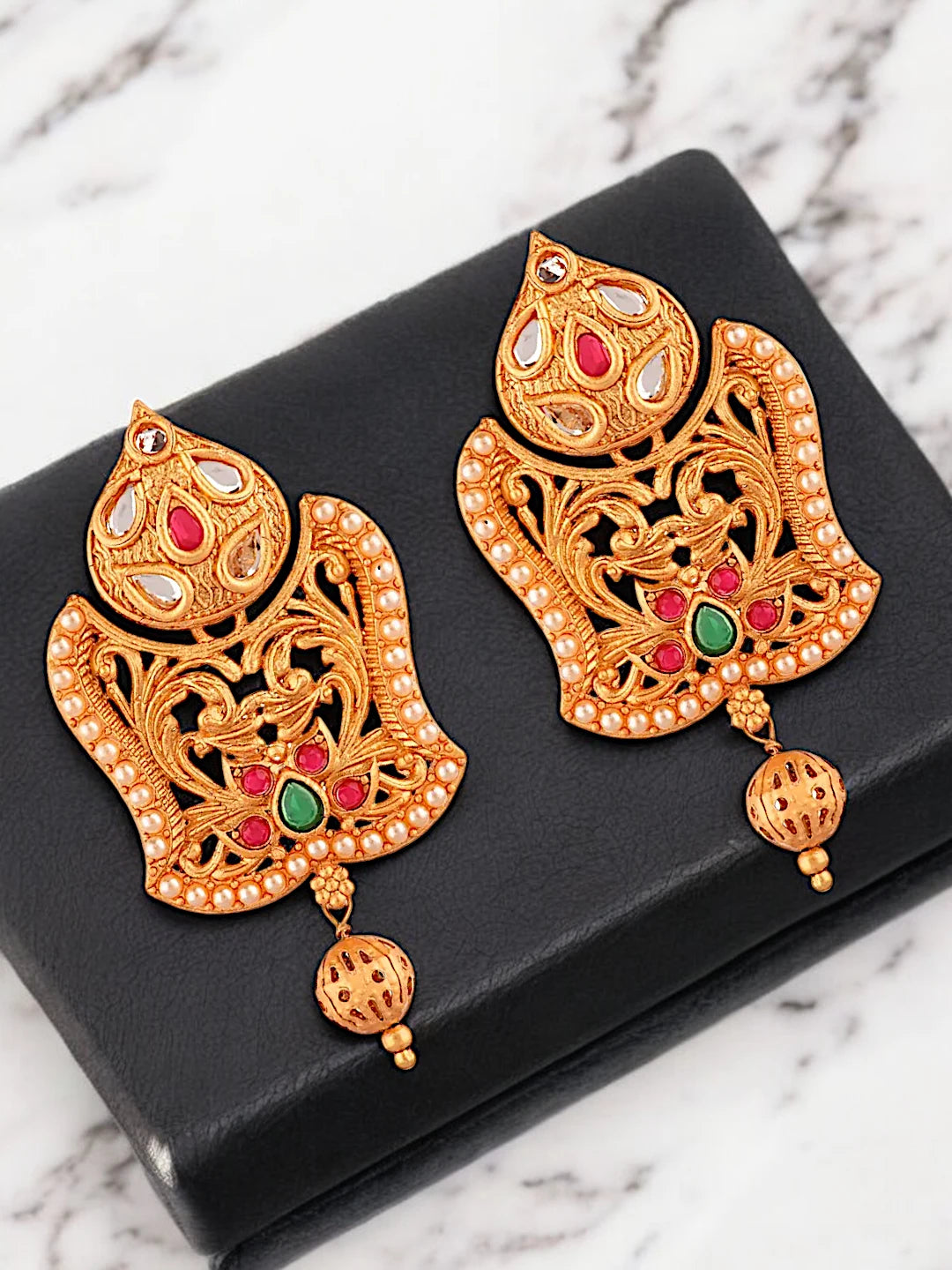Ruby Pearl Earrings