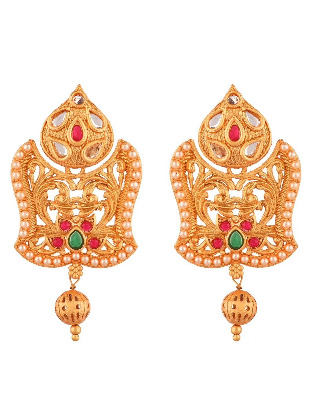 Ruby Pearl Earrings