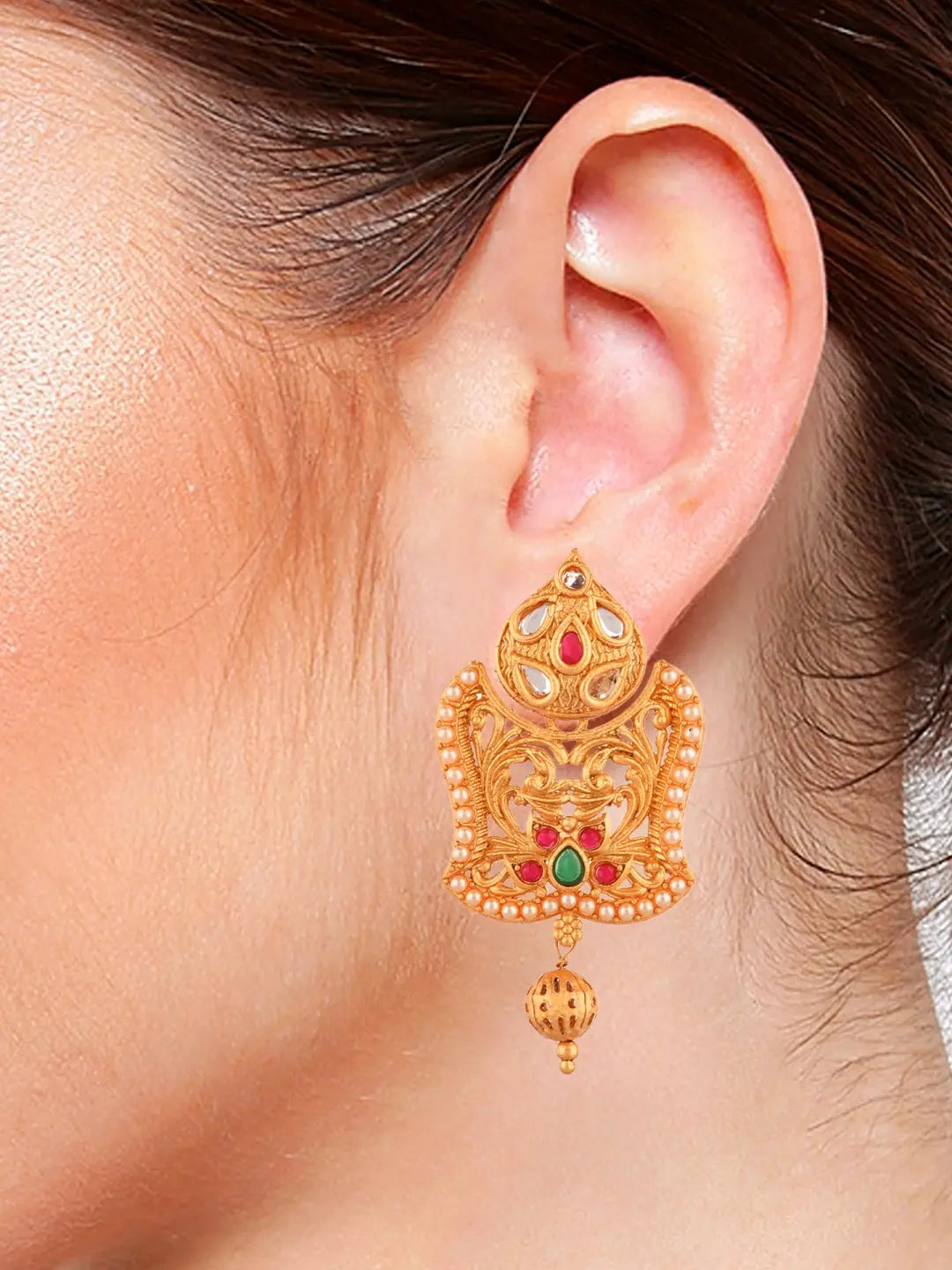 Ruby Pearl Earrings