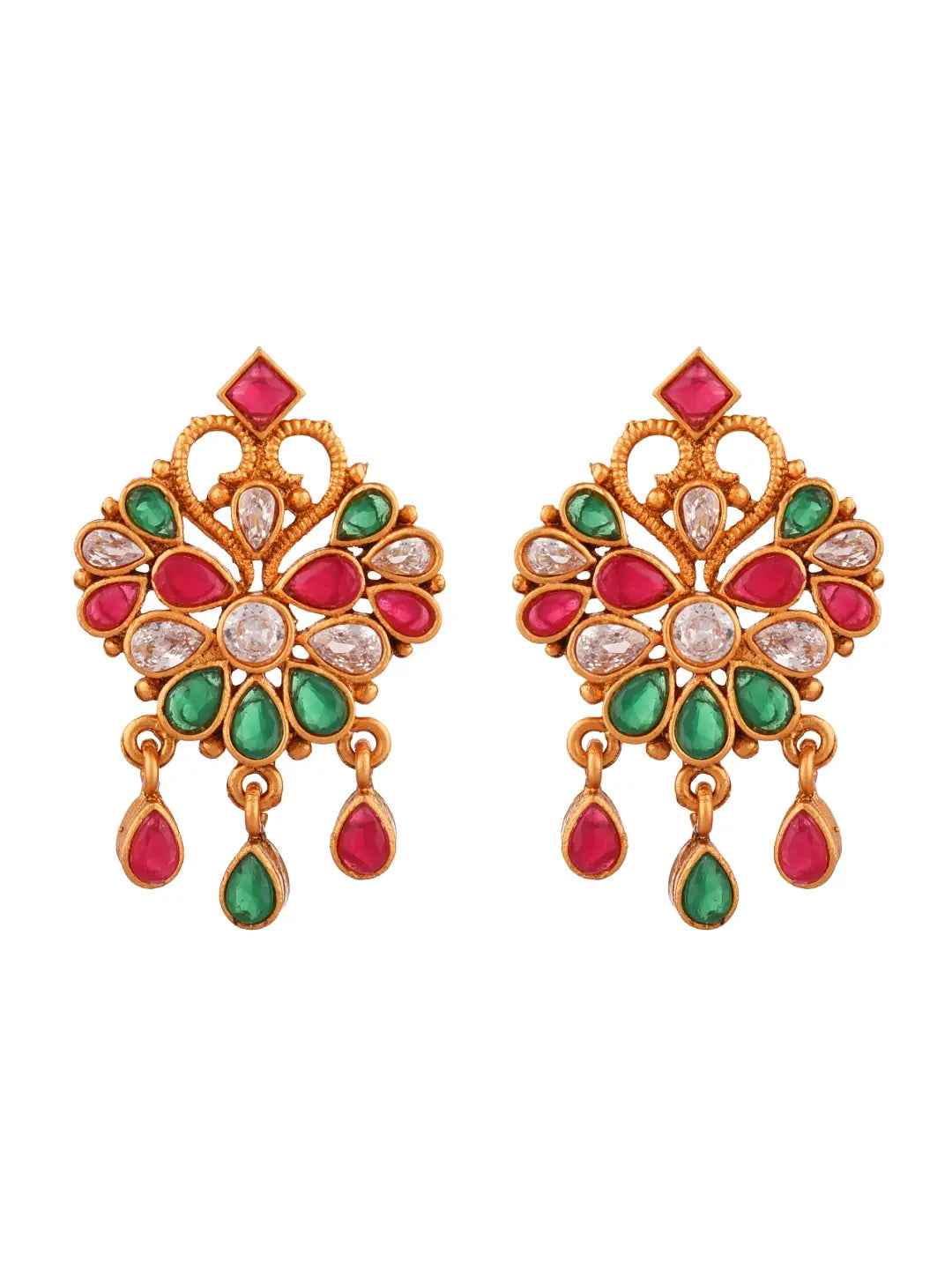 Floral Kundan Earrings