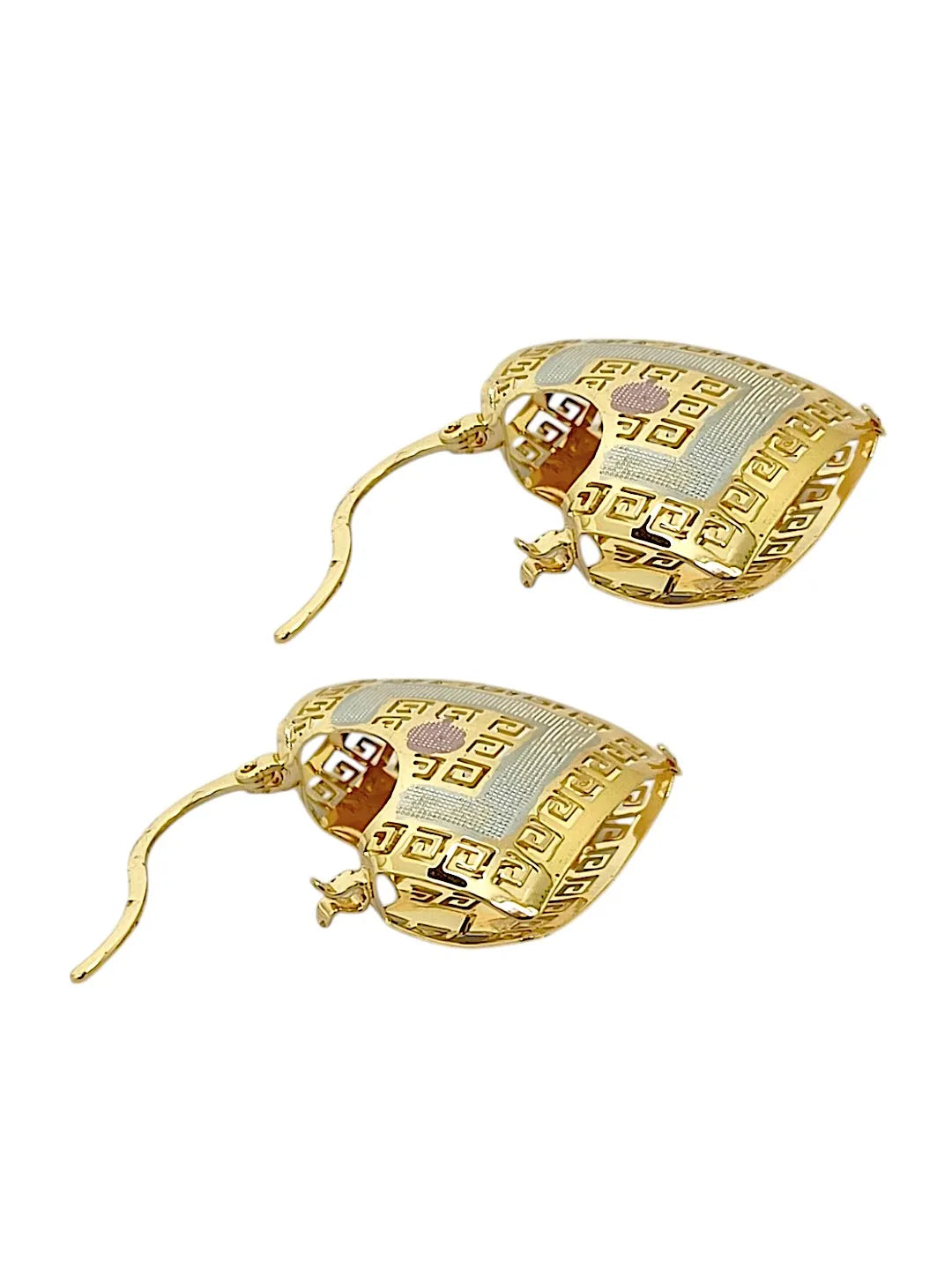 Gold And Silver Plated Latch Hoop Earrings