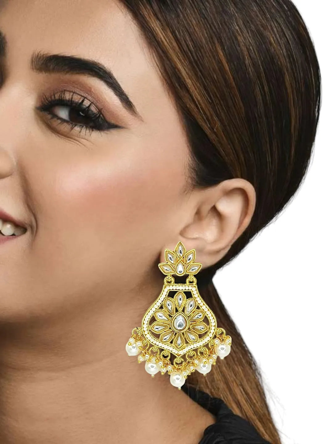 Contemporary Kundan Earrings
