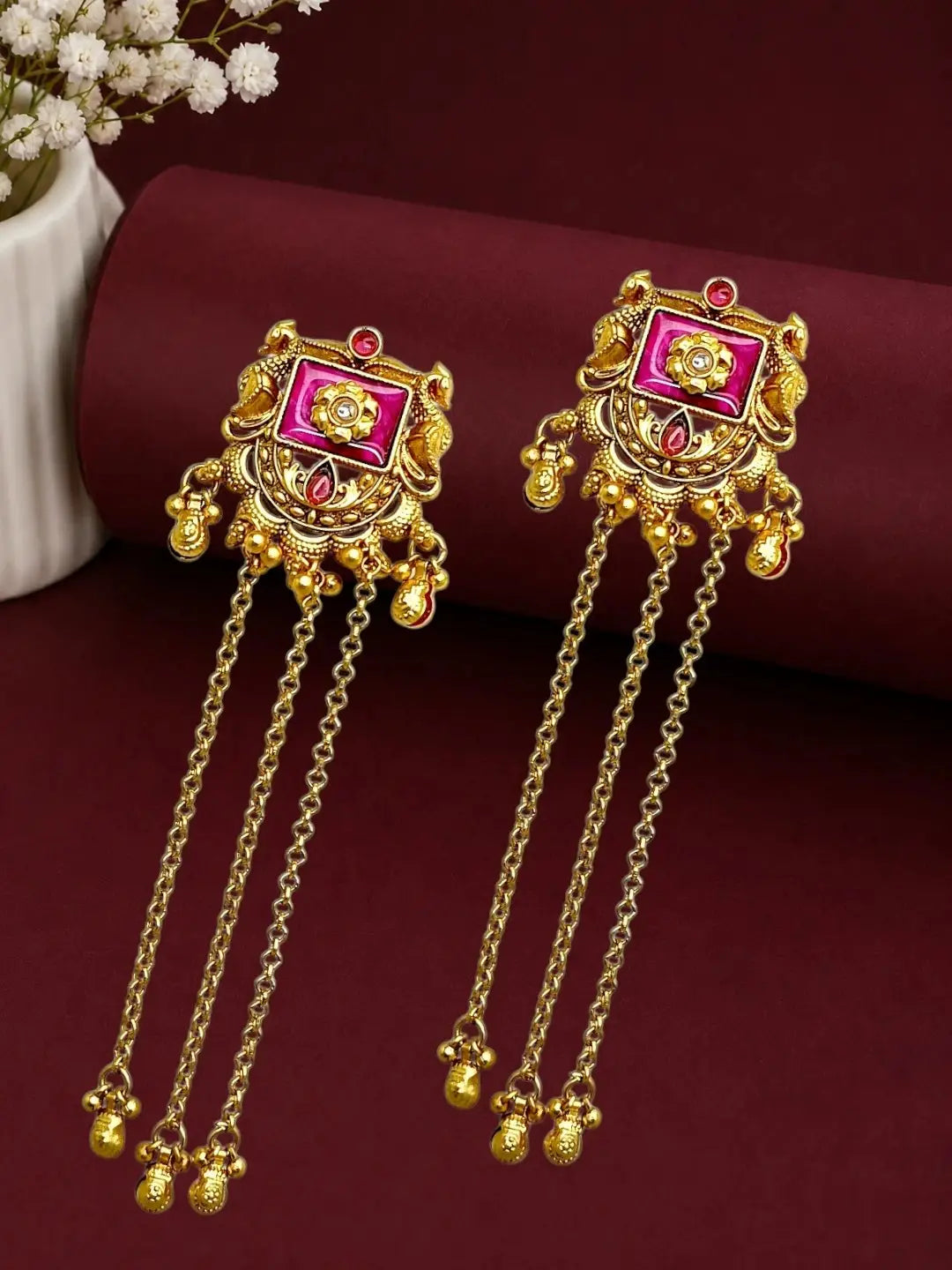 Heritage Design Kashmiri Long Earrings