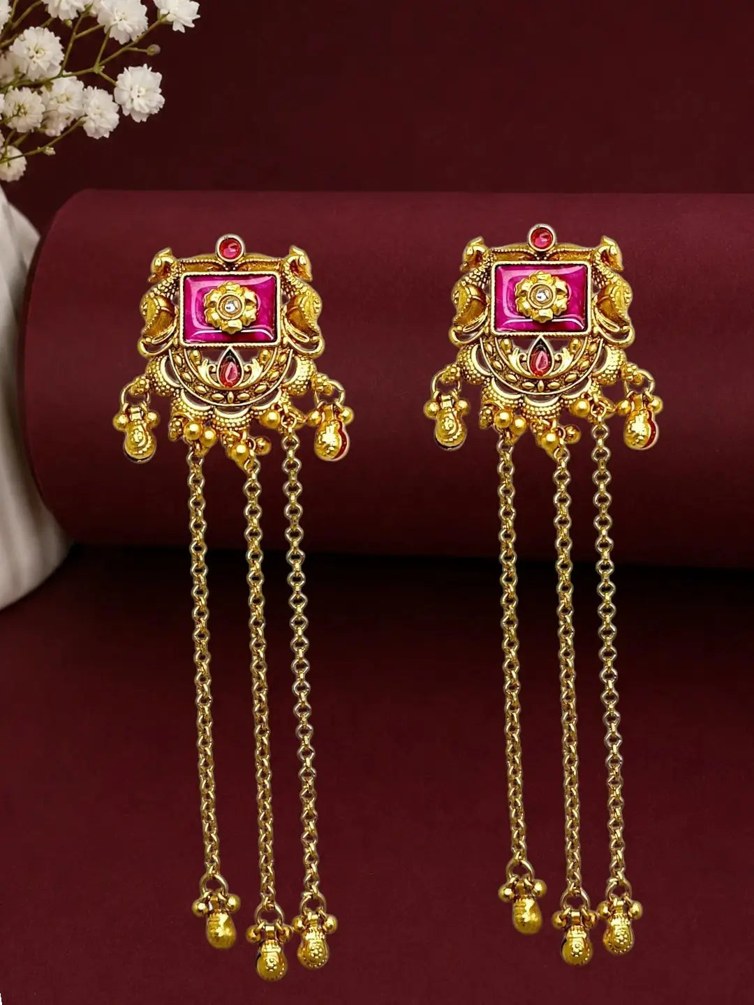 Heritage Design Kashmiri Long Earrings