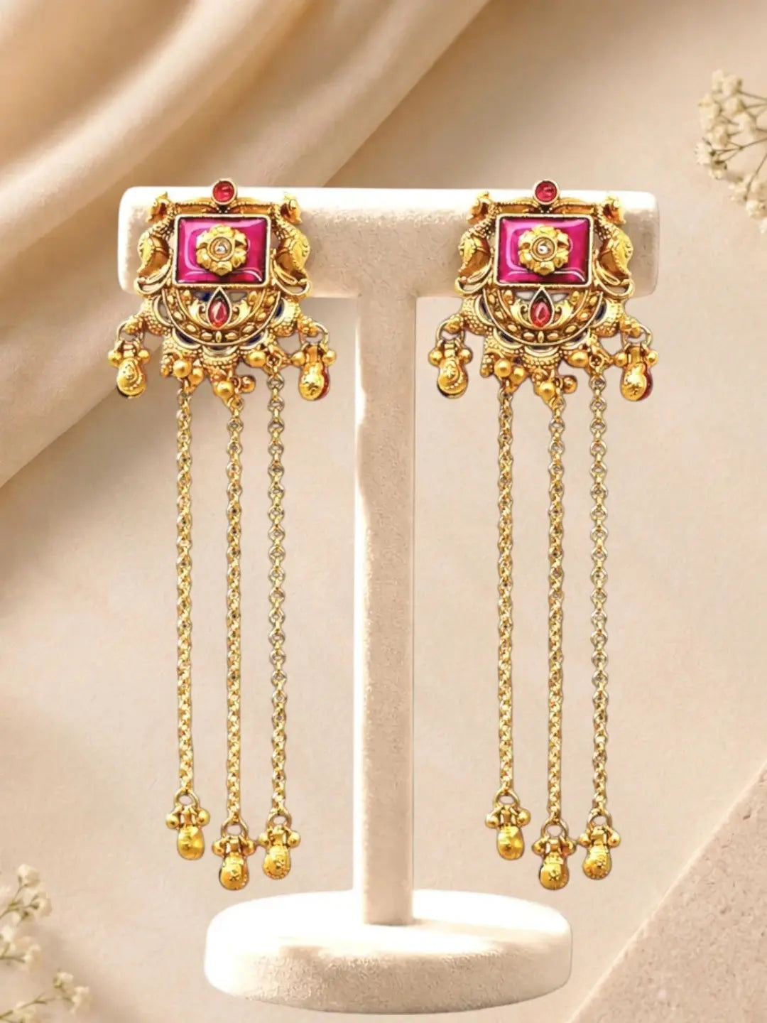 Heritage Design Kashmiri Long Earrings