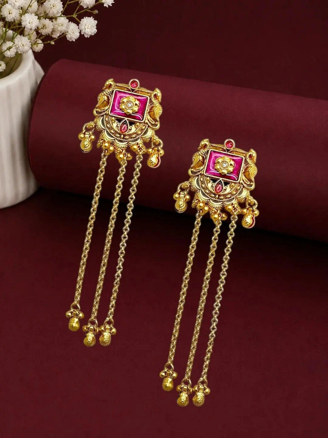 Heritage Design Kashmiri Long Earrings