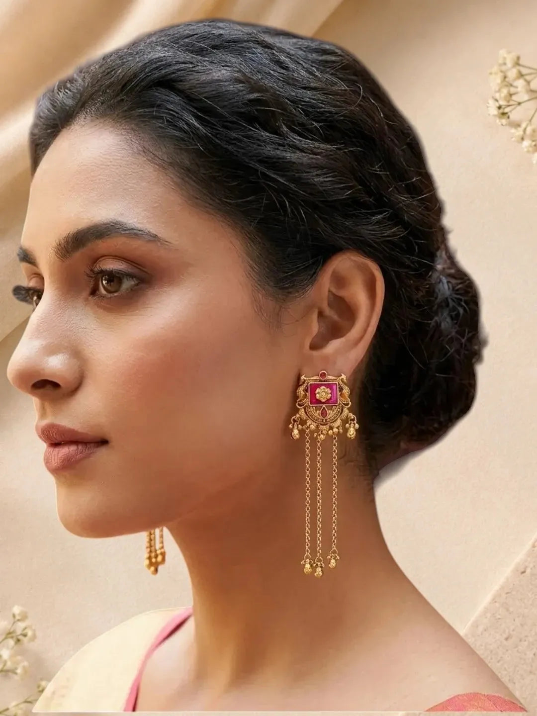 Heritage Design Kashmiri Long Earrings