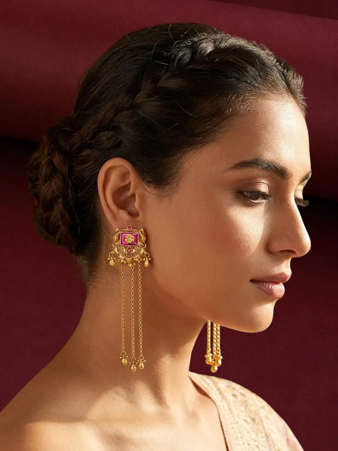Heritage Design Kashmiri Long Earrings