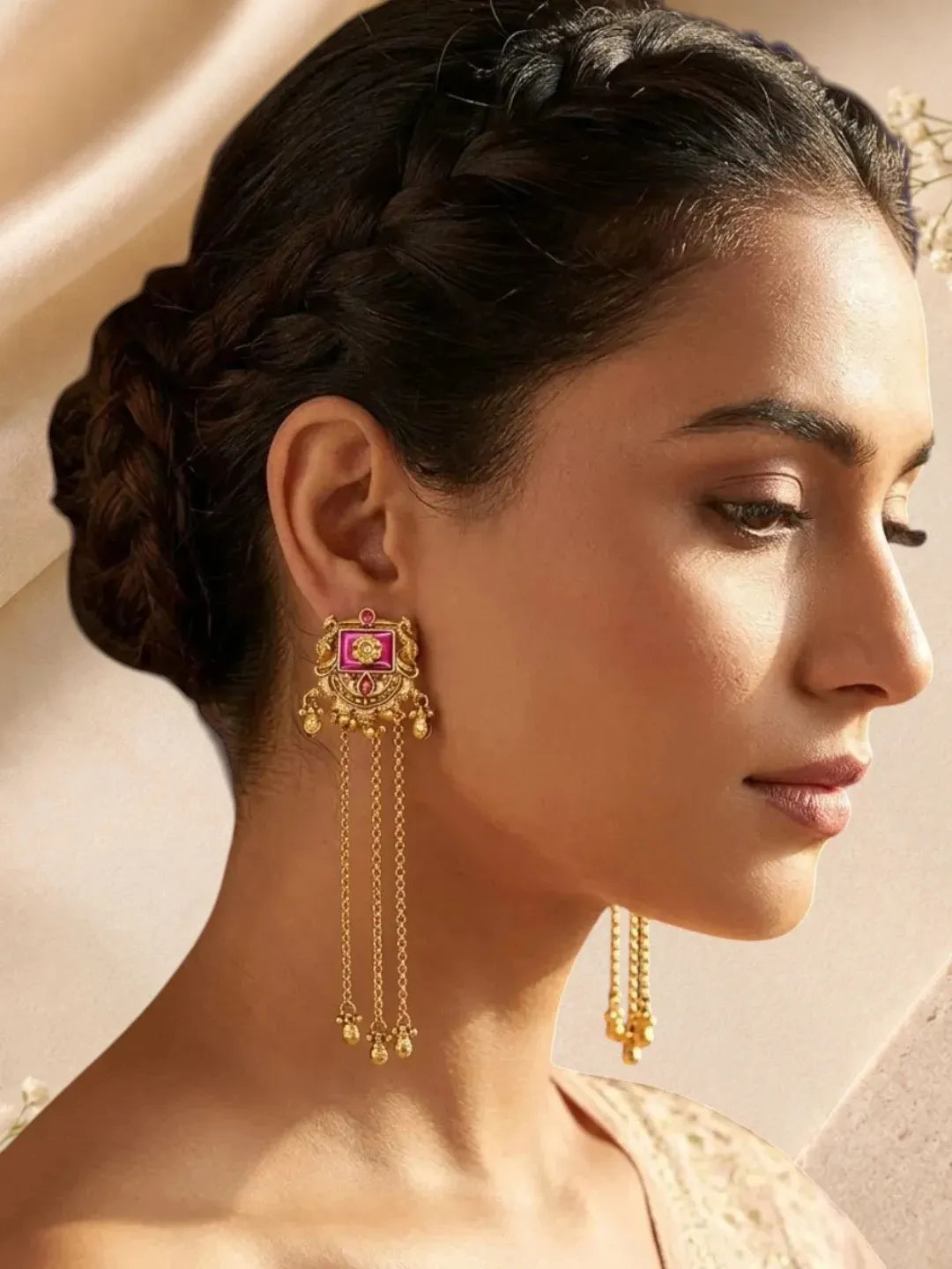 Heritage Design Kashmiri Long Earrings