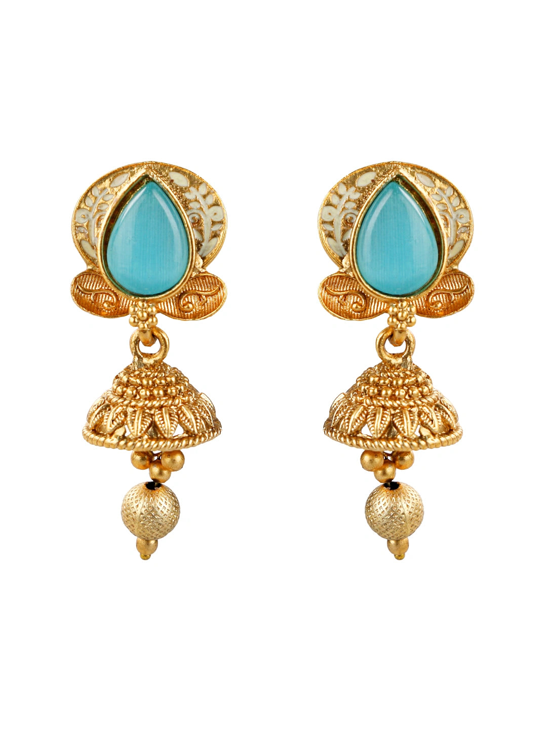 Lotus Meenakari Choker Necklace Set