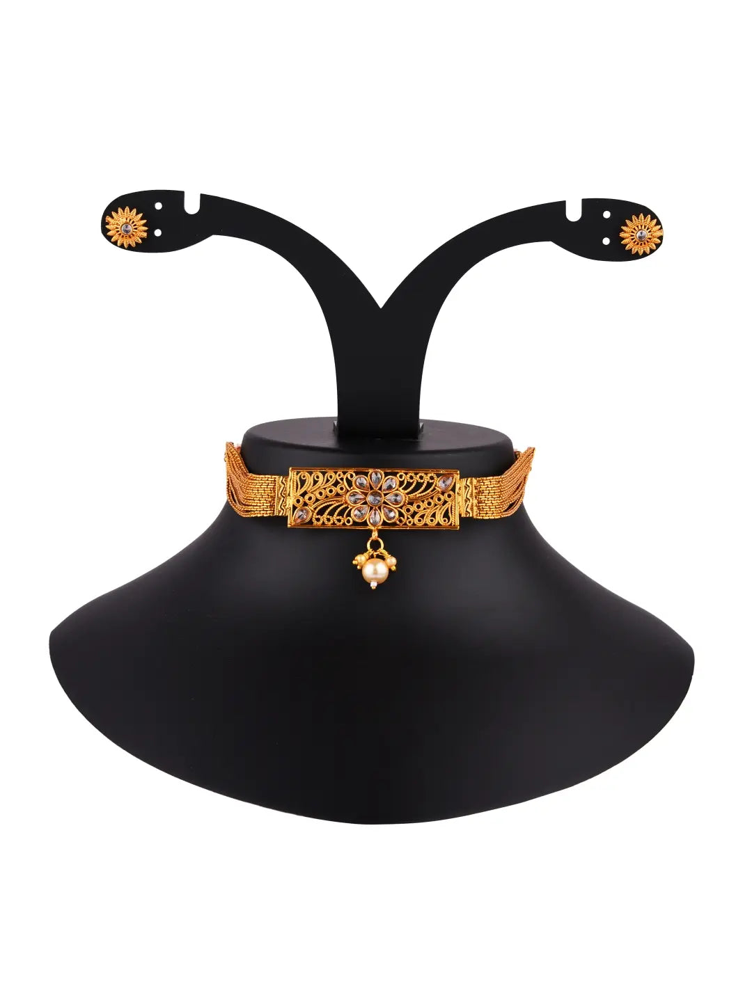 Gold Plated Choker Jewellery Set