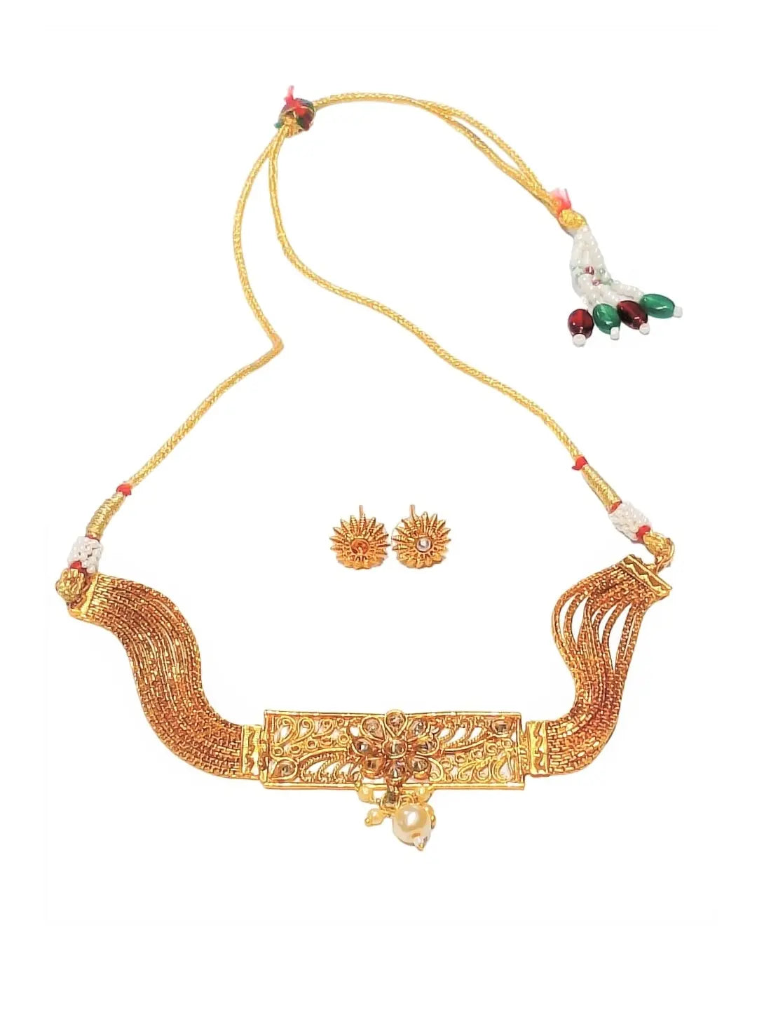 Gold Plated Choker Jewellery Set