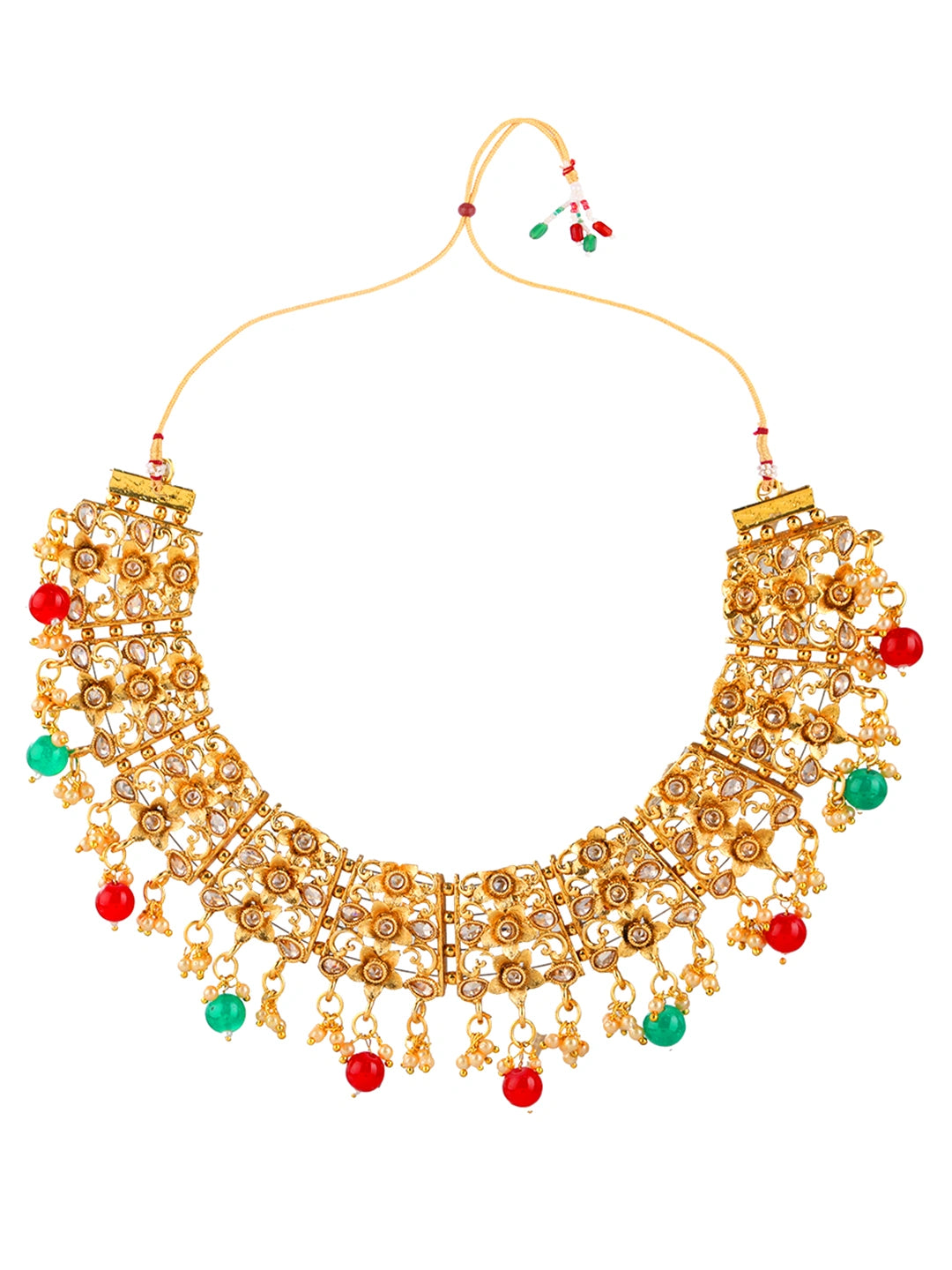 Gold Plated Filigree Party Necklace Set
