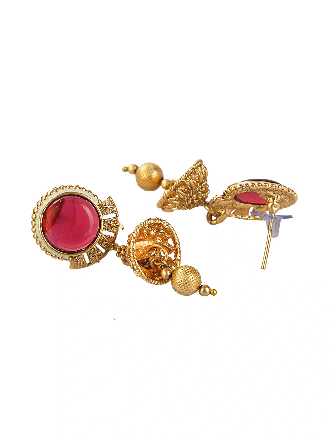 Meenakari Red Stone Choker Necklace Set