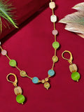 Golden Chain Multicolor Beaded Jewellery Set