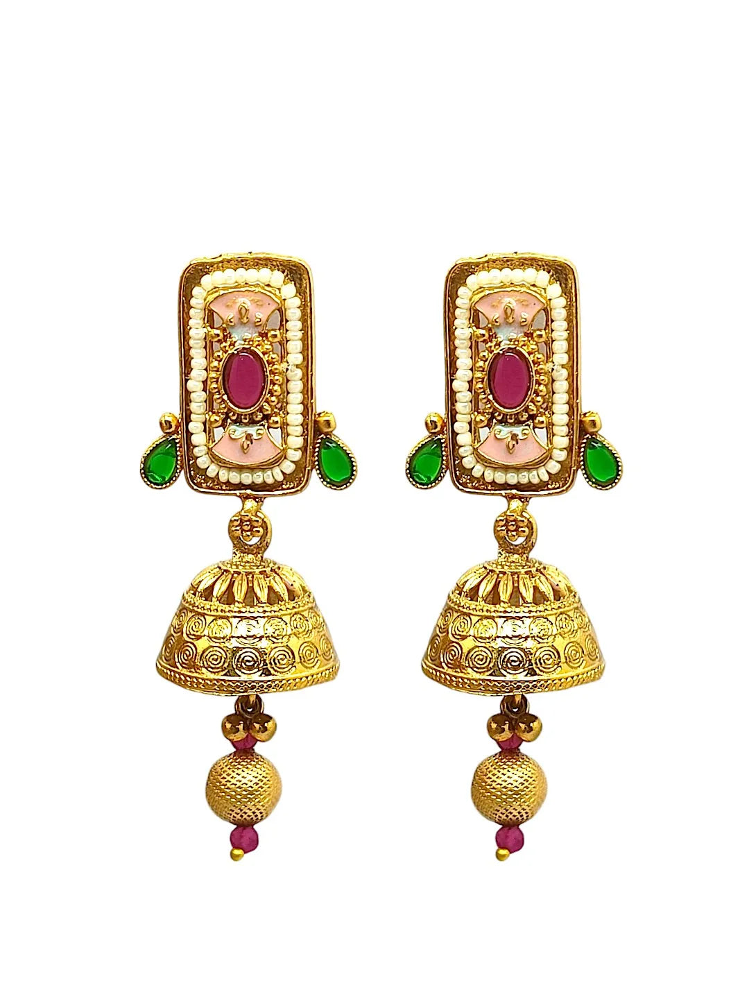 Gold-Plated Floral Motif Chokar Jewellery Set
