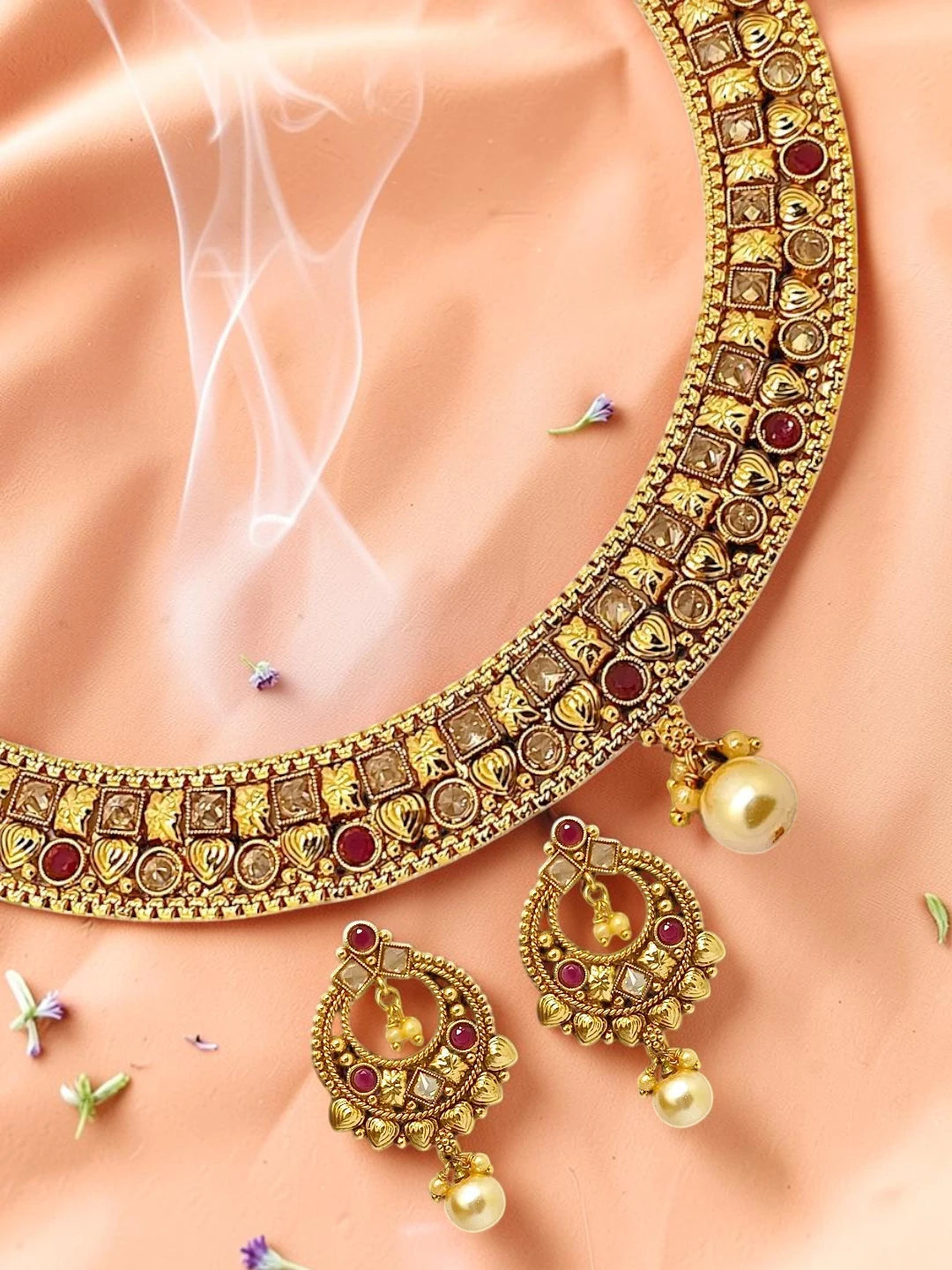 Gold-Plated Haasli Necklace Set