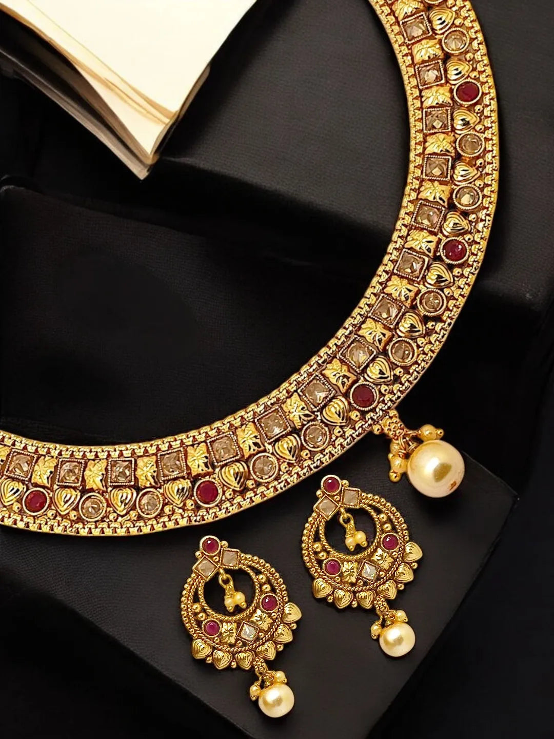 Gold-Plated Haasli Necklace Set