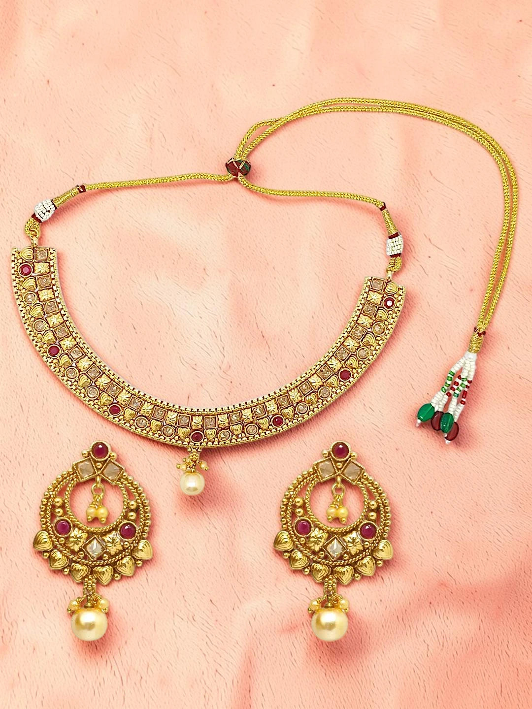 Gold-Plated Haasli Necklace Set