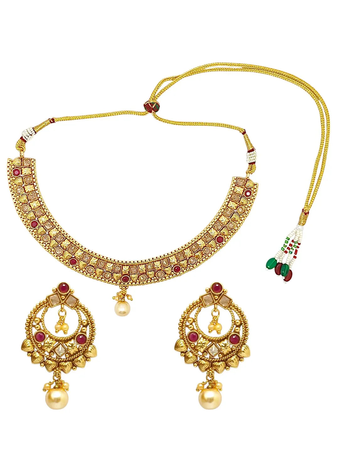 Gold-Plated Haasli Necklace Set