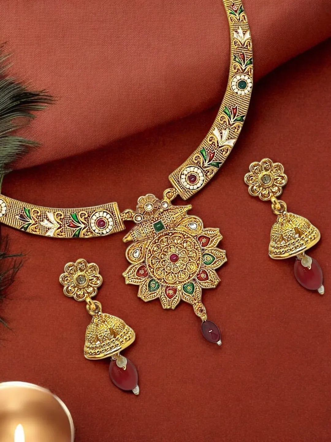 Gold-Plated Hasli Necklace Set