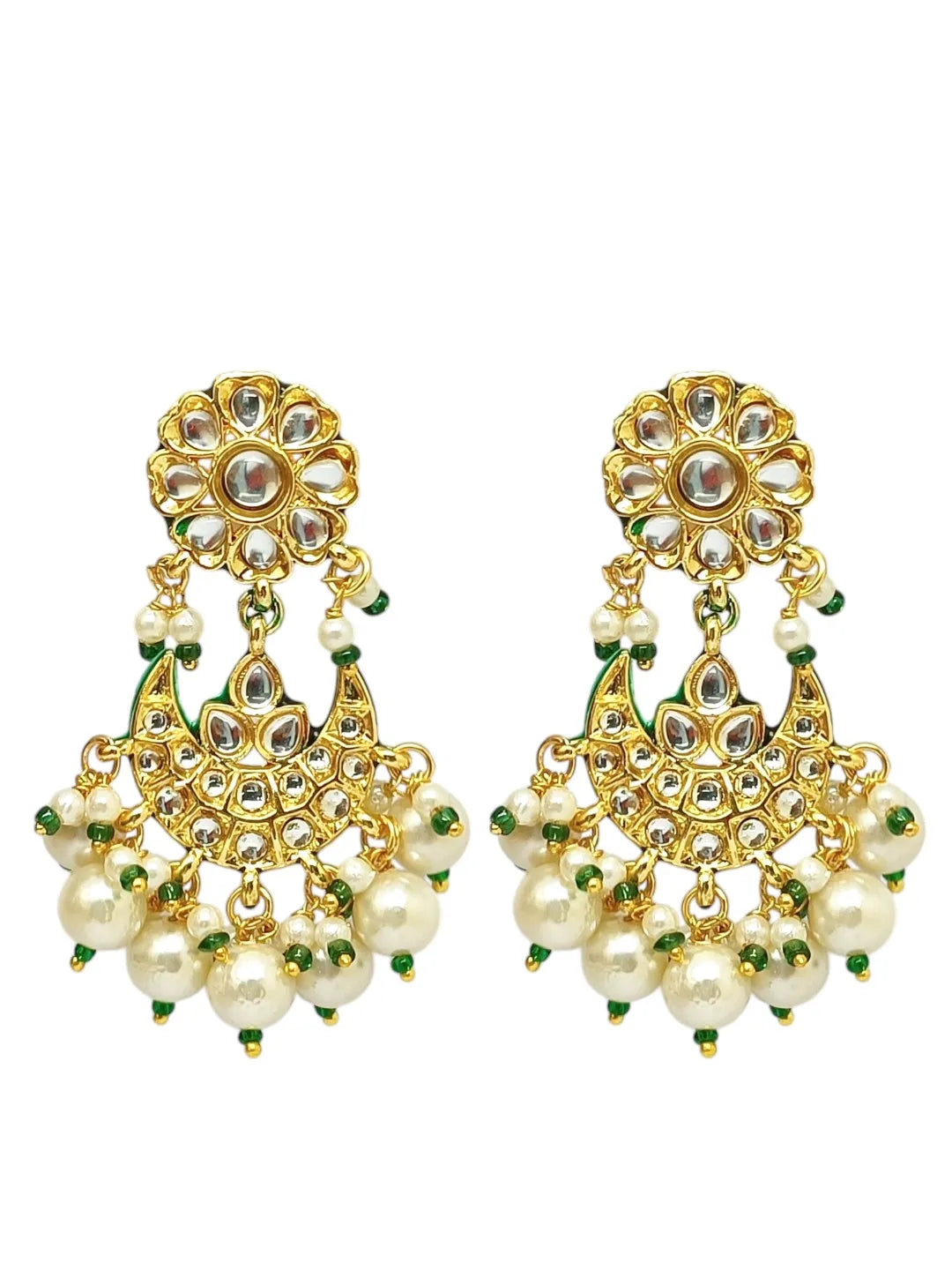 Gold-Plated Paachi Kundan-Studded & Beaded Choker Jewellery Set