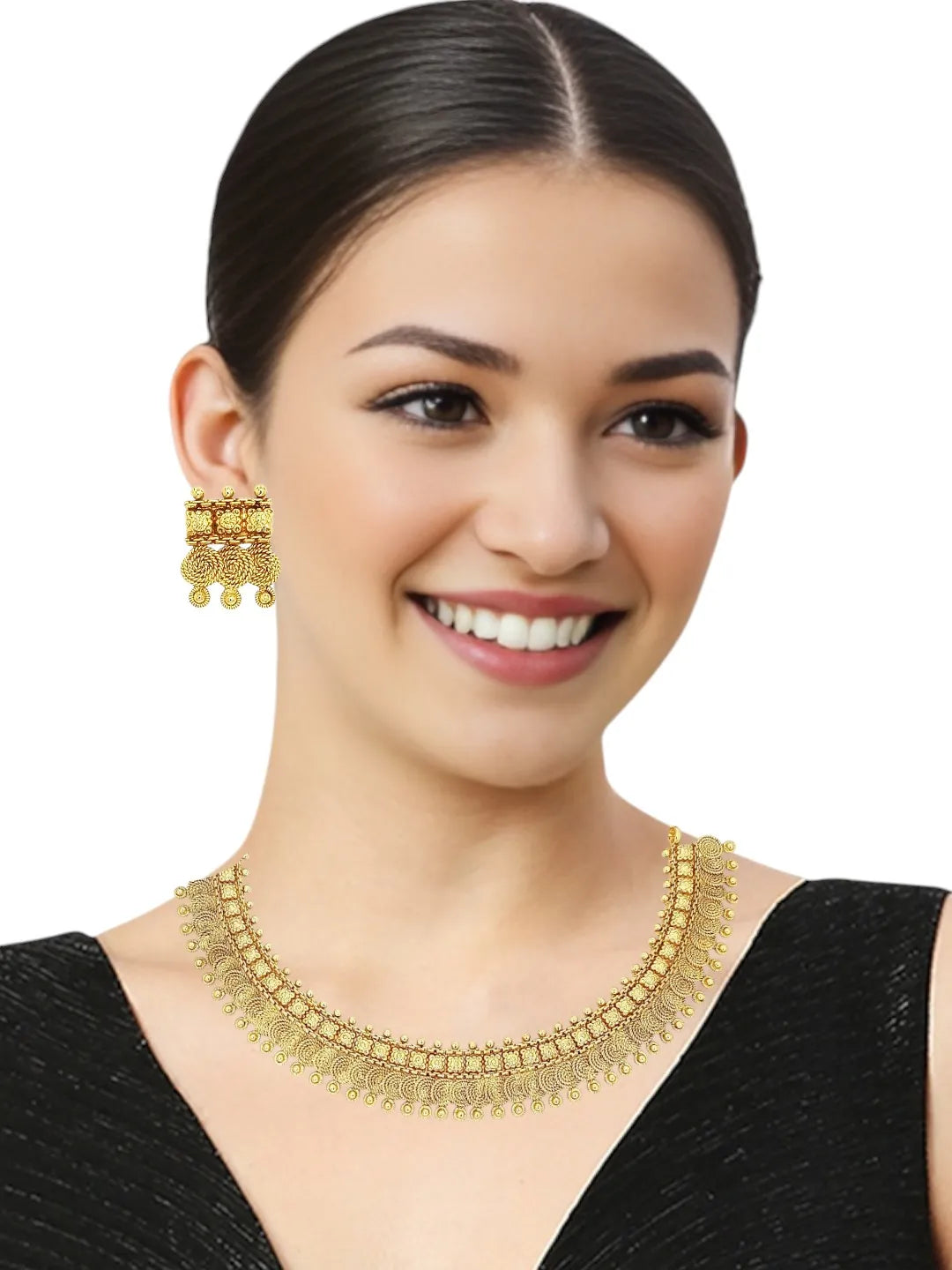 Gold- Plated South Indian Jewellery Set