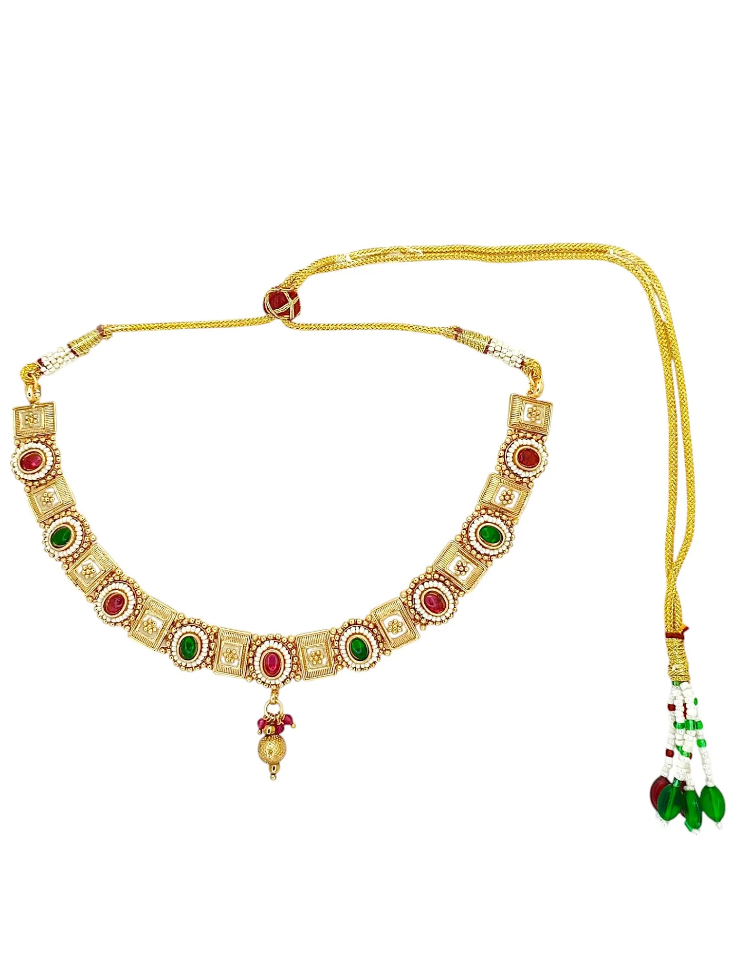 Gold Plated Meenakari Necklace Set