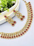 Gold-Plated Kundan Stone-Studded Jewellery Set