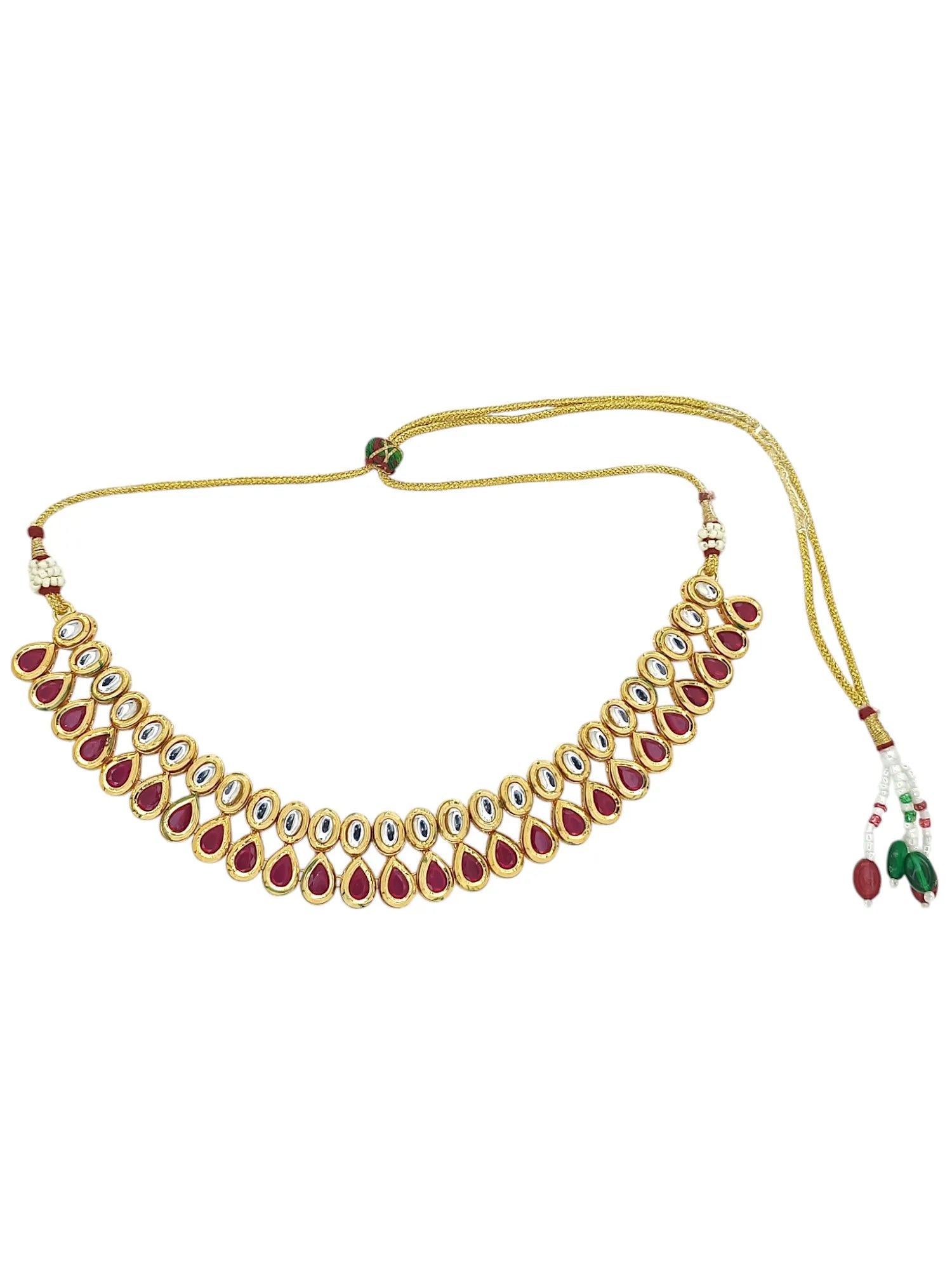Gold-Plated Kundan Stone-Studded Jewellery Set