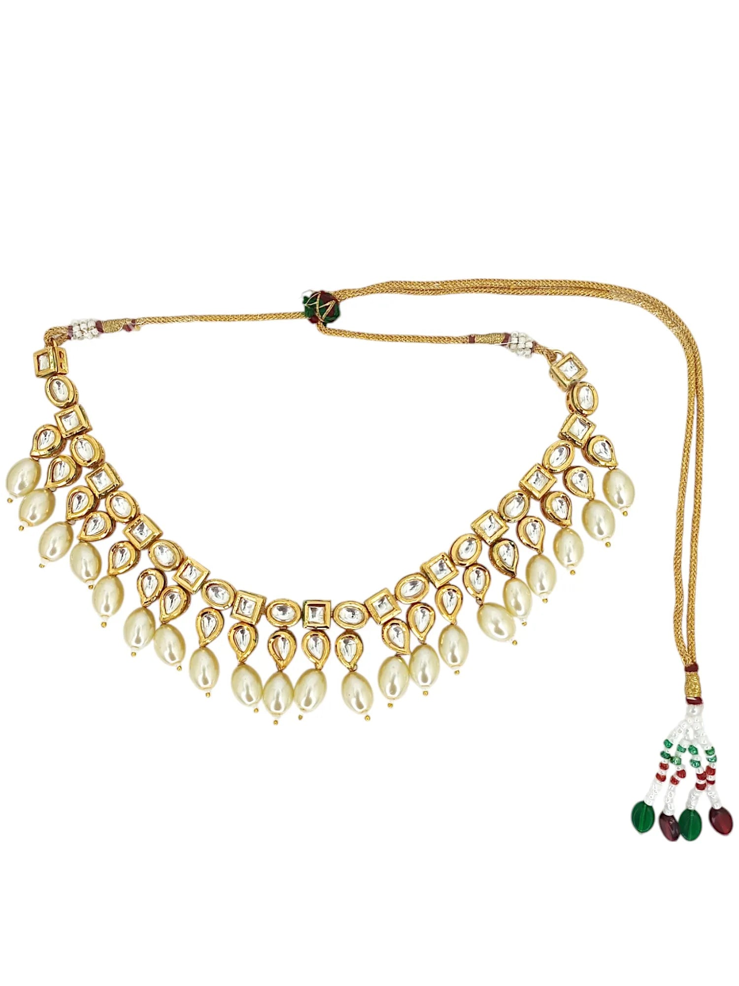 Gold Plated Jadau Kundan Necklace Set
