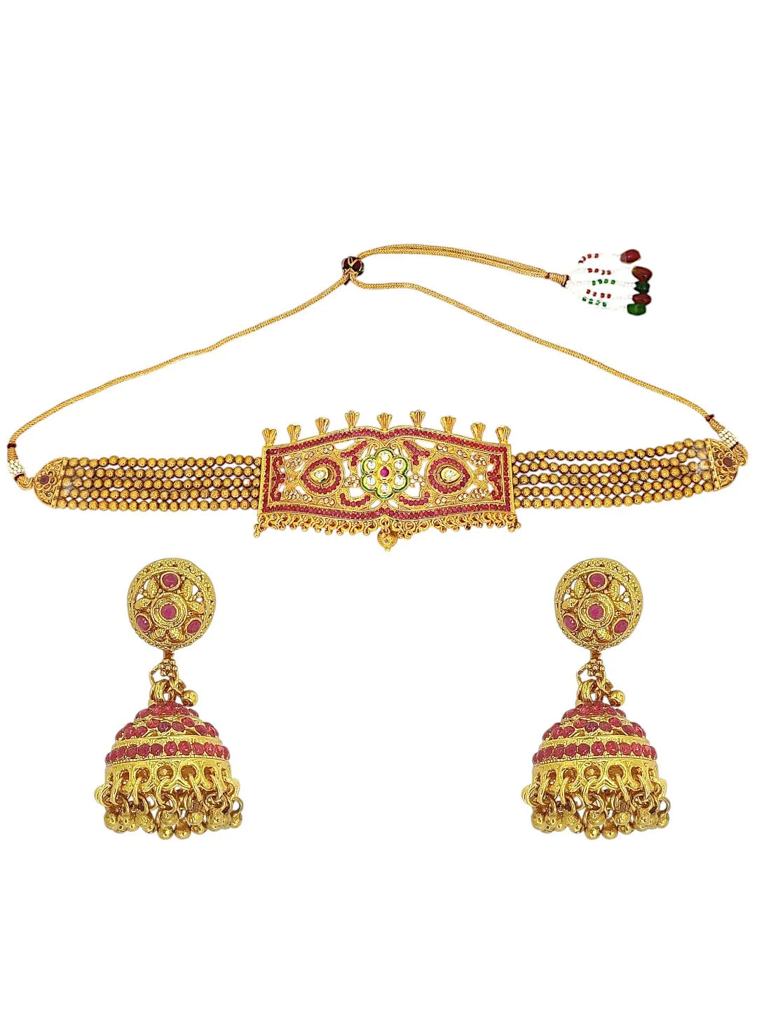 Gold Plated Tevta Necklace Set