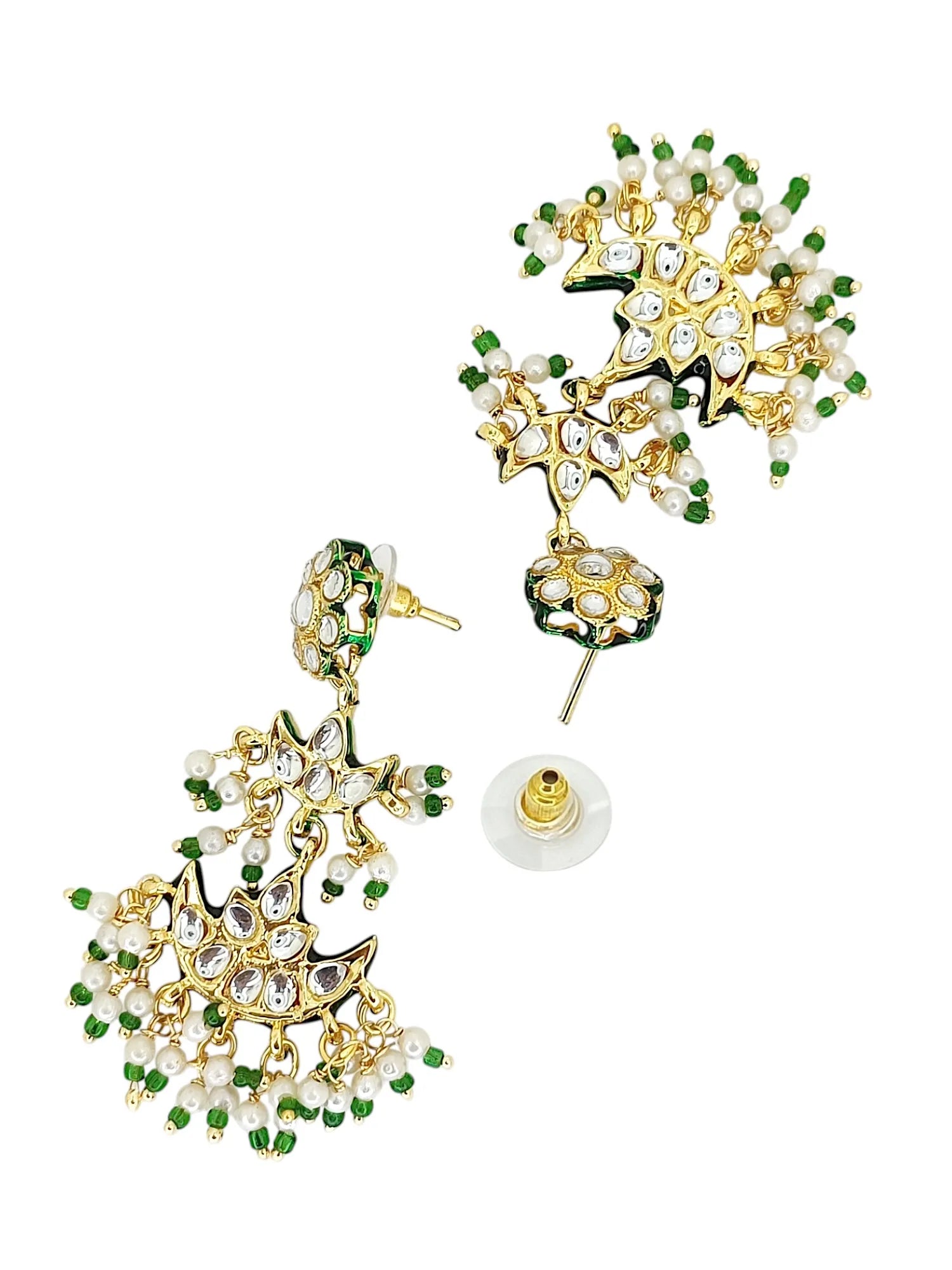 Gold Plated Kundan Studded Chandrika Long Necklace Set