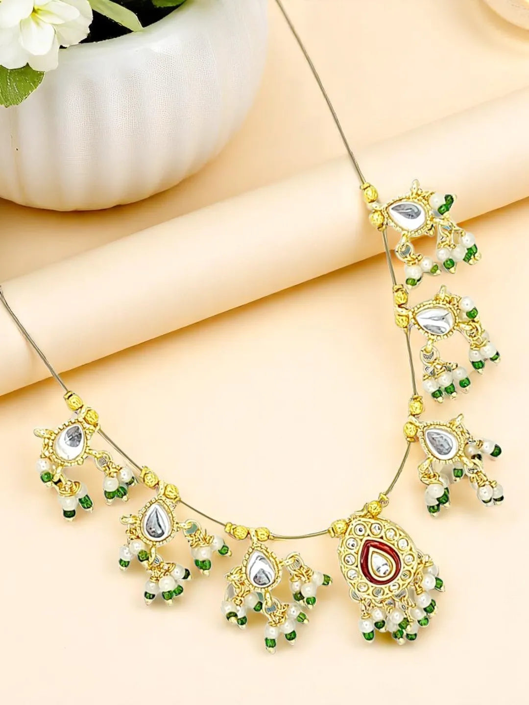 Gold-Plated Tasselled Necklace