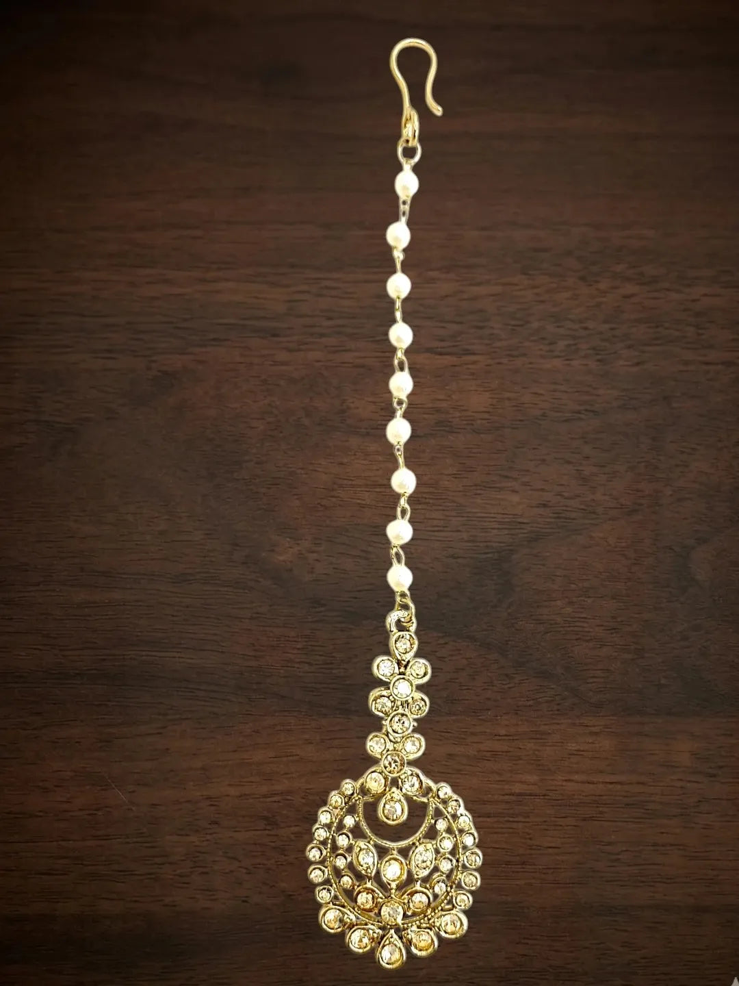 Antique Gold Plated Champagne CZ Necklace Set
