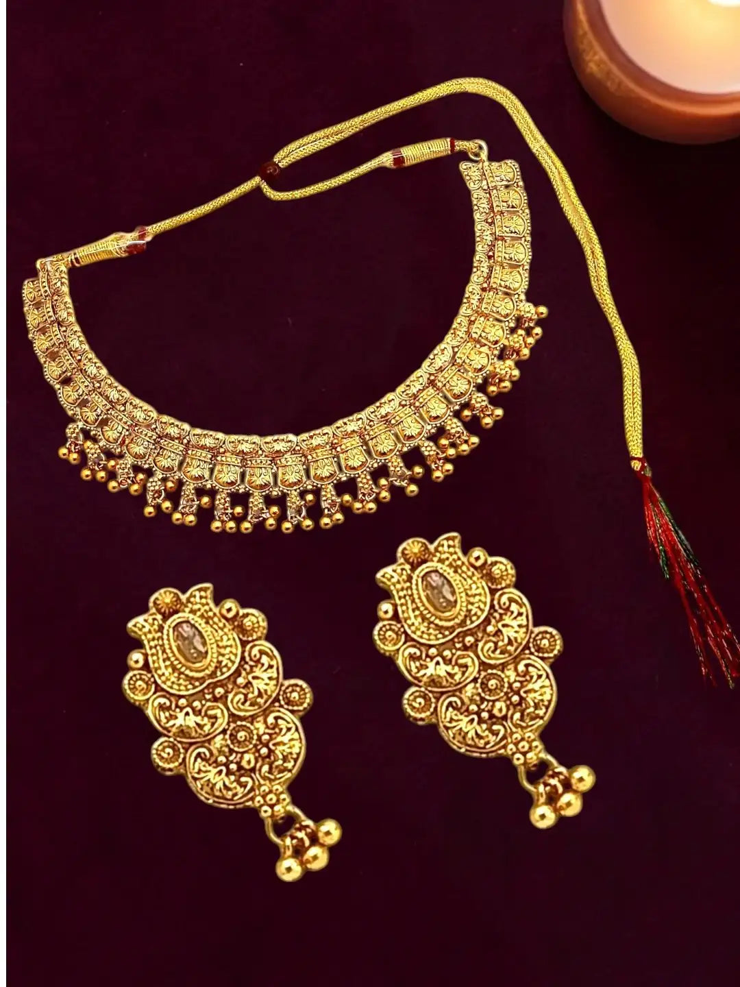 Gold Plated Elegant Necklace Set