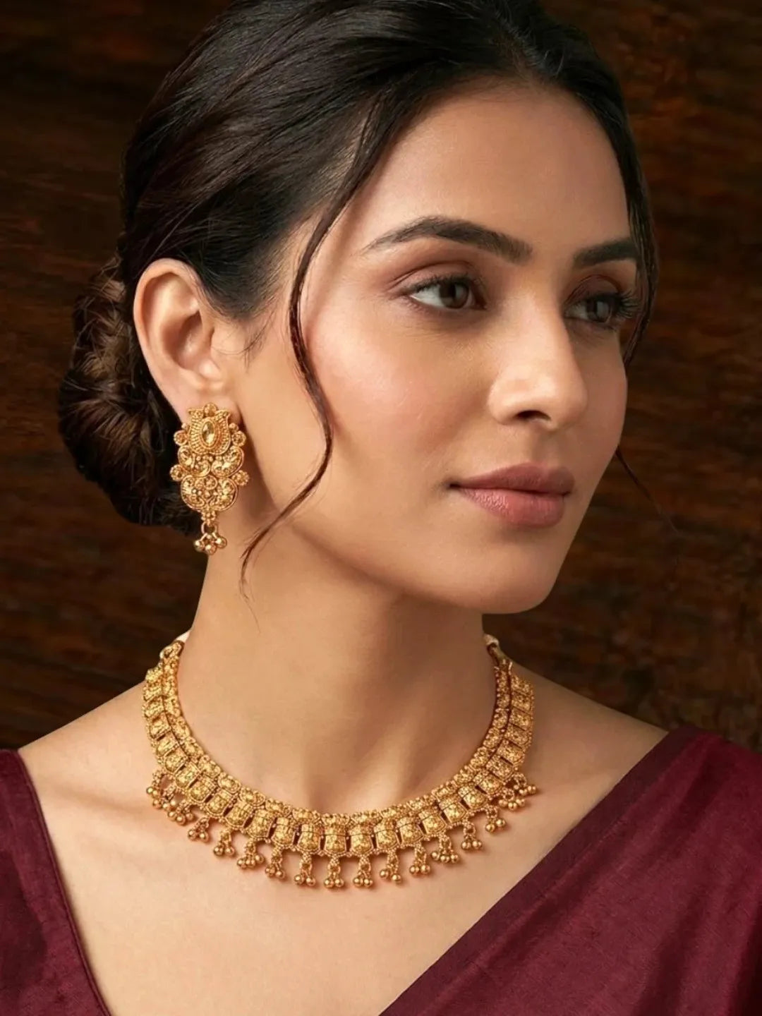Gold Plated Elegant Necklace Set
