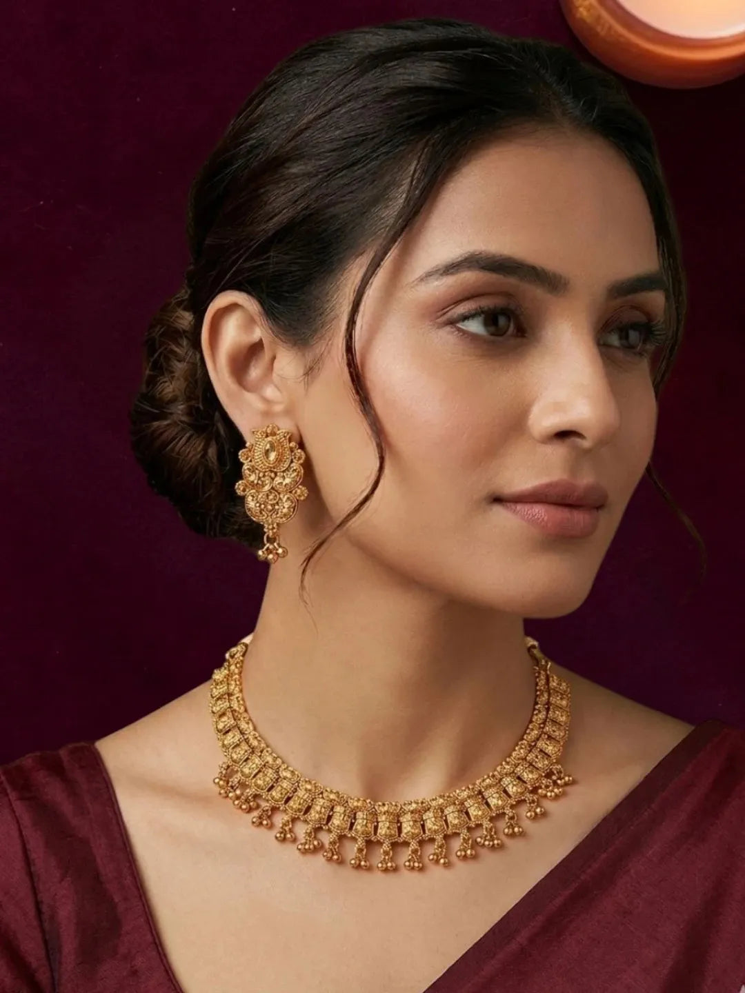 Gold Plated Elegant Necklace Set