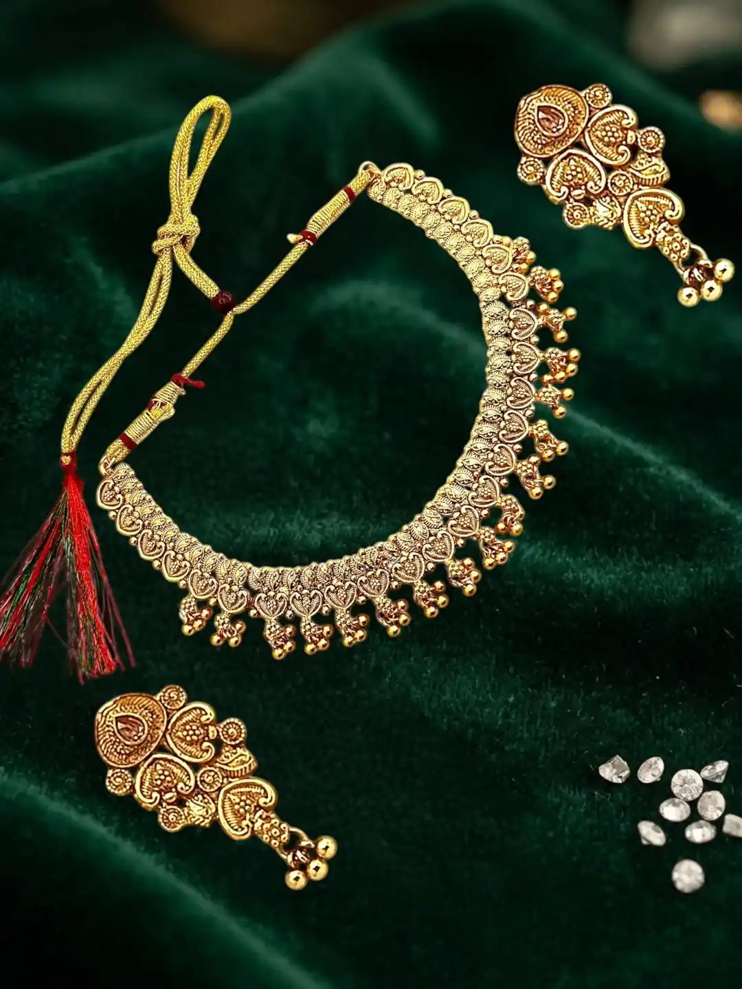 Gold Plated Filigree Necklace Set