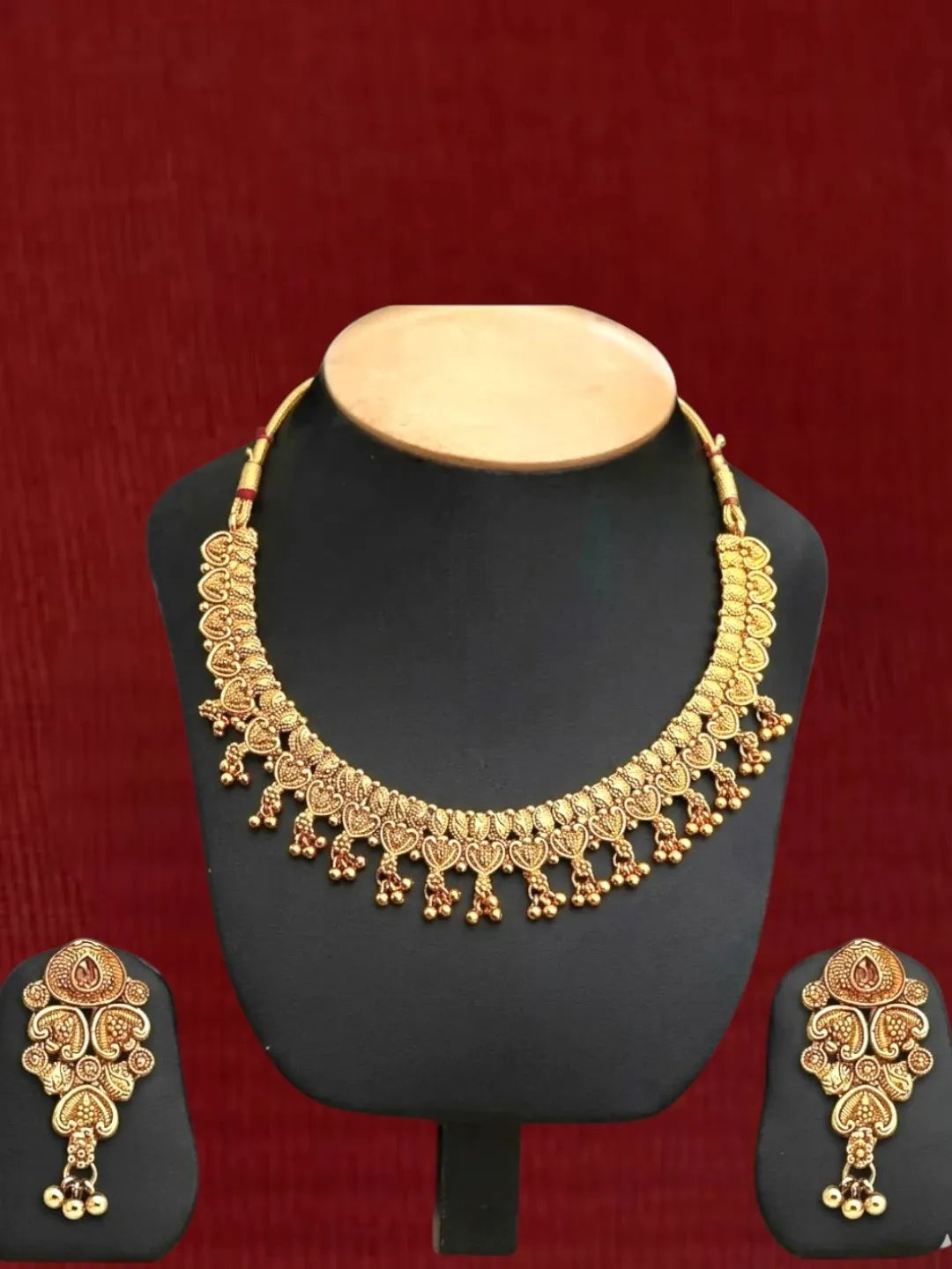 Gold Plated Filigree Necklace Set