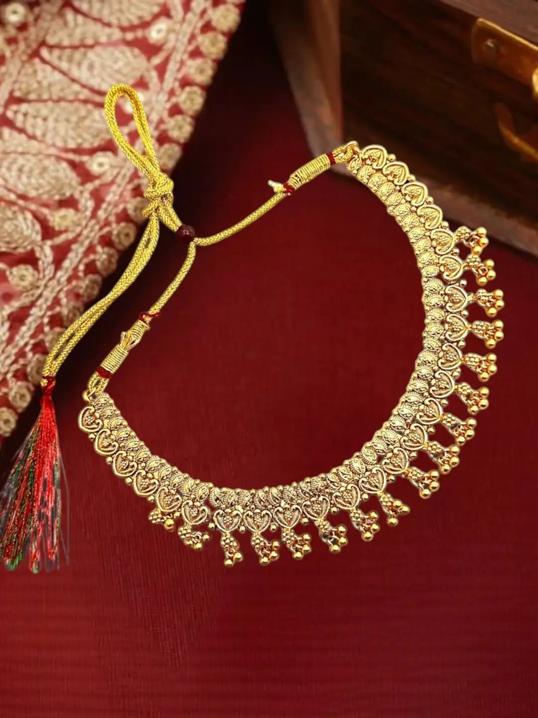Gold Plated Filigree Necklace Set