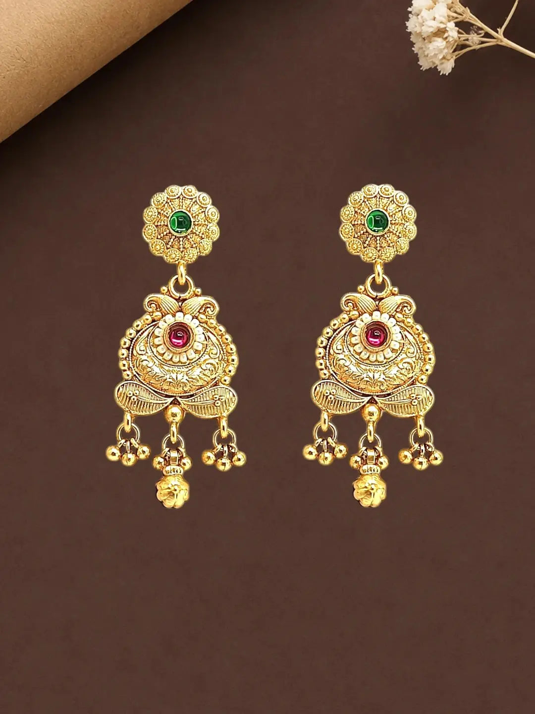 Gold Plated Heritage Jaipuri Choker Set